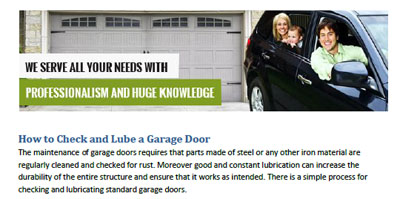 How to Check and Lube a Garage Door - Garage Door Repair Tiburon